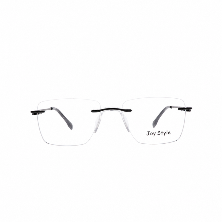 Joy Style For نظارات للجنسين بدون إطار شكل مربع مقاس 53 Ch6600c4 لون رمادي معدني