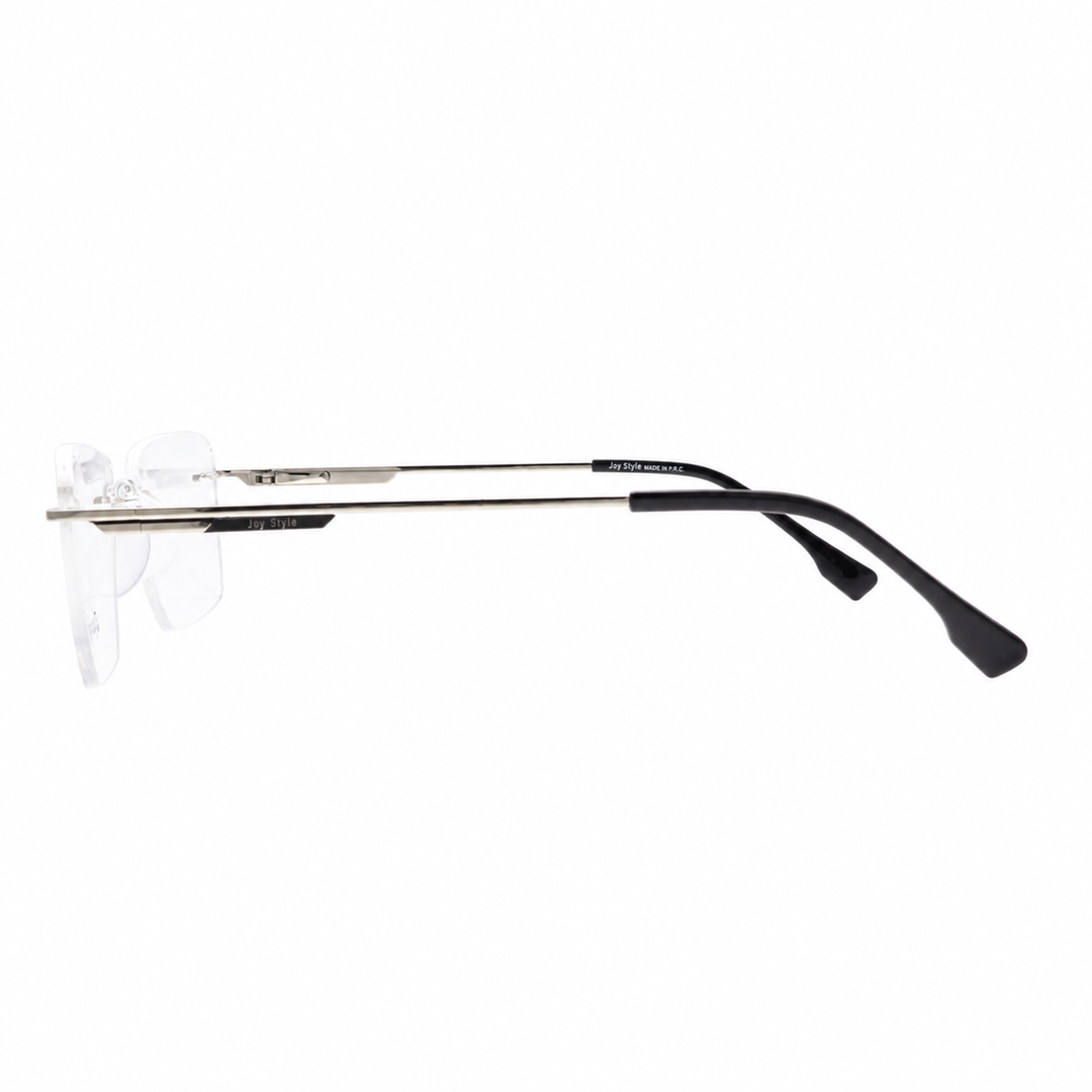 Joy Style For Unisex Eyeglasses Rimless Square Shape Size 53 Ch6600c6 Silver