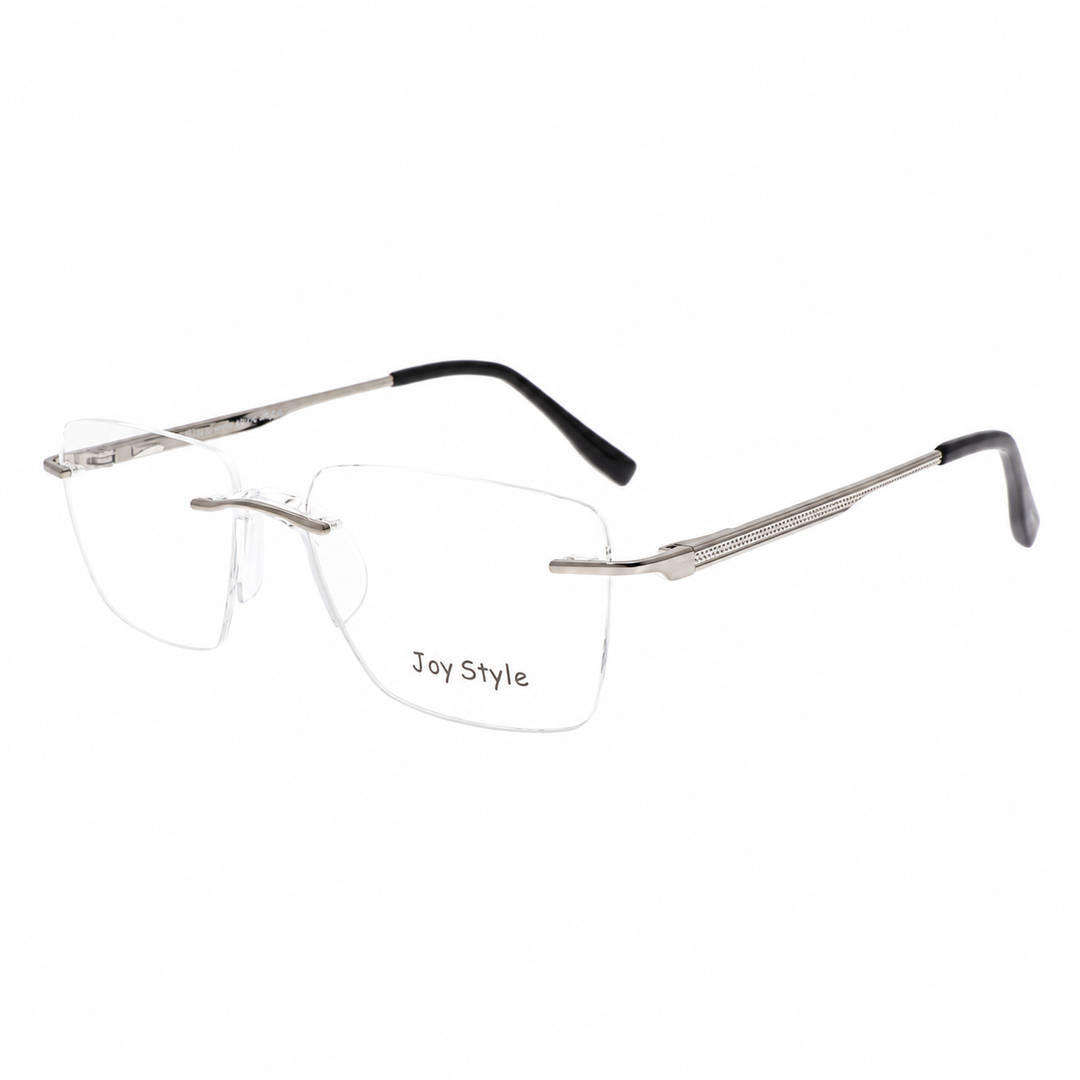 Joy Style CH6602C6 silver rimless eyeglasses view 3