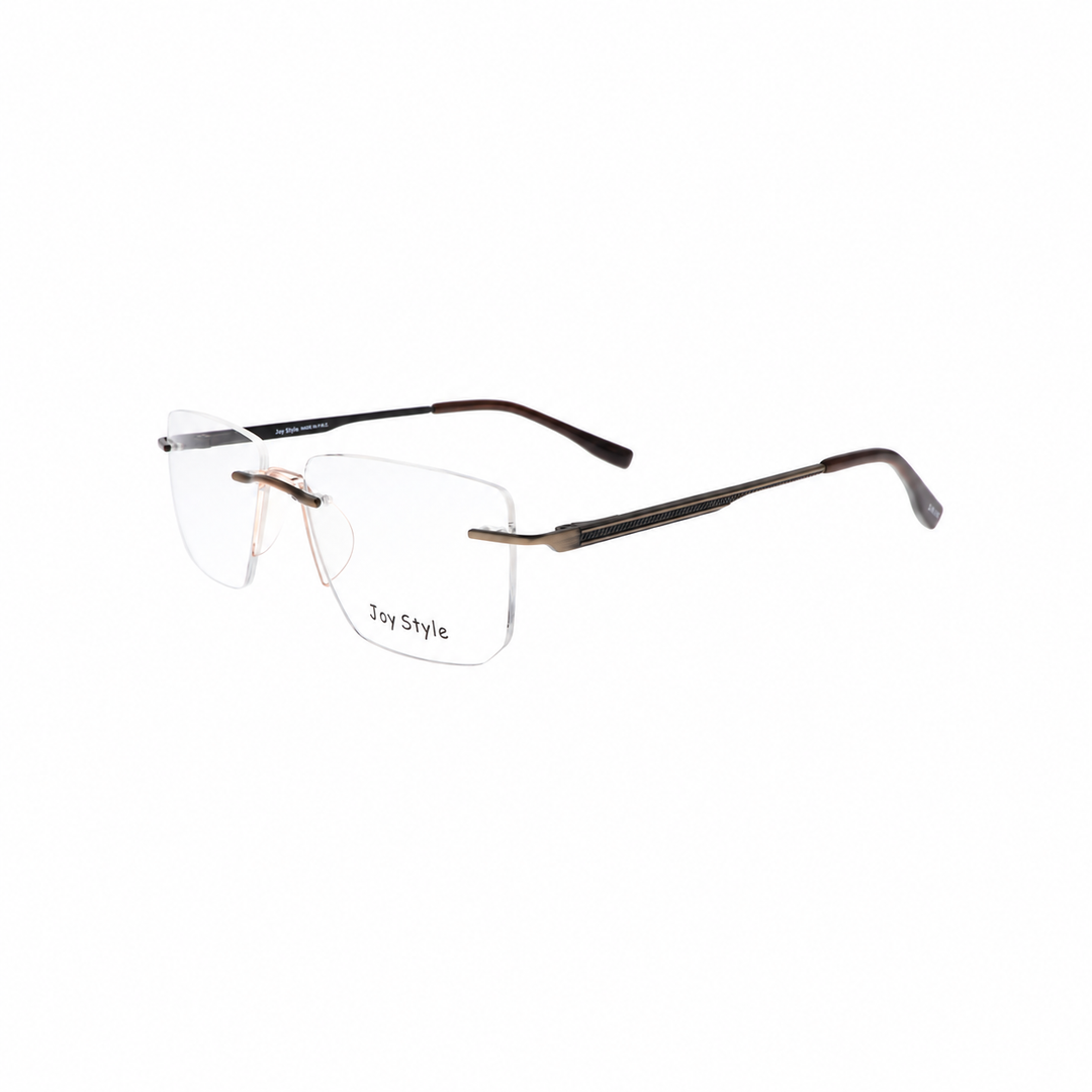 Joy Style CH6603C3 matte brown rimless eyeglasses view 3