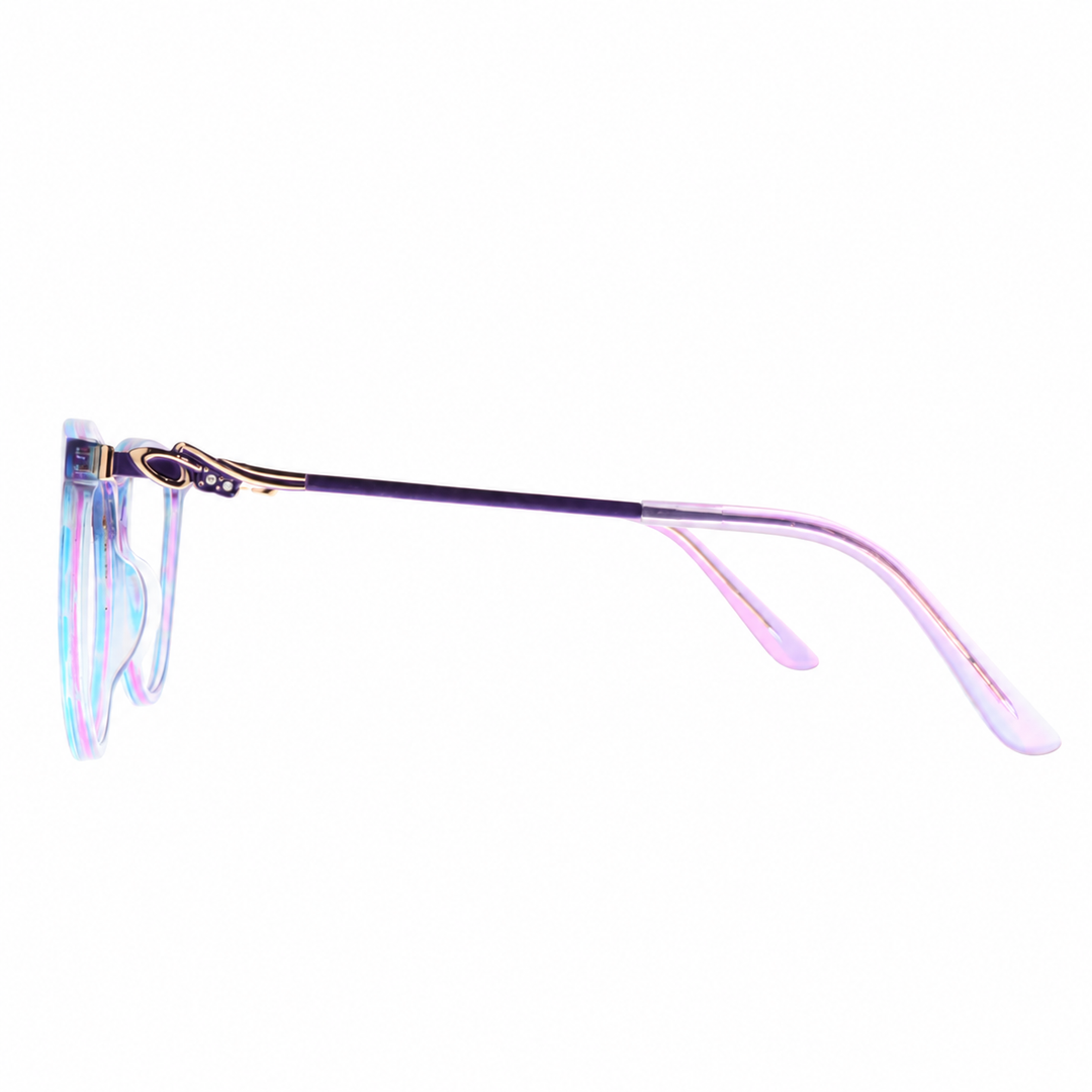 Joy Style For Women's Eyeglasses Cat Eye Size 55 Ch9003c5 Violet