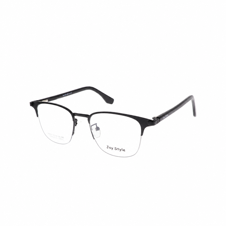 Joy Style For Unisex Metal Eyeglasses Semi-Rimless Square Shape Size 50 Ck8208c1 Matte Black