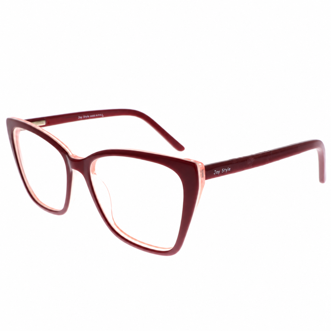 Joy Style For Women's Eyeglasses Cat Eye Size 55 Cz010c6 Red