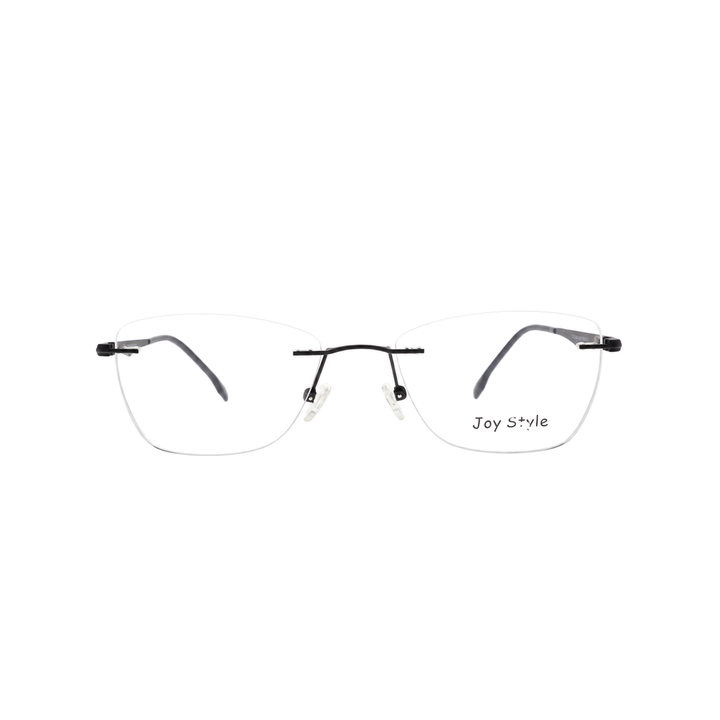 Joy Style For Unisex Eyeglasses Clip Rimless Square Shape Size 52 Dc3064c1clip Matte Black
