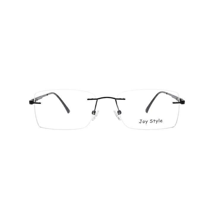 نظارة طبية للجنسين بتصميم مشبك من Joy Style، بدون إطار، شكل مربع، مقاس 54، طراز Dc3067c1clip، لون أسود مطفي