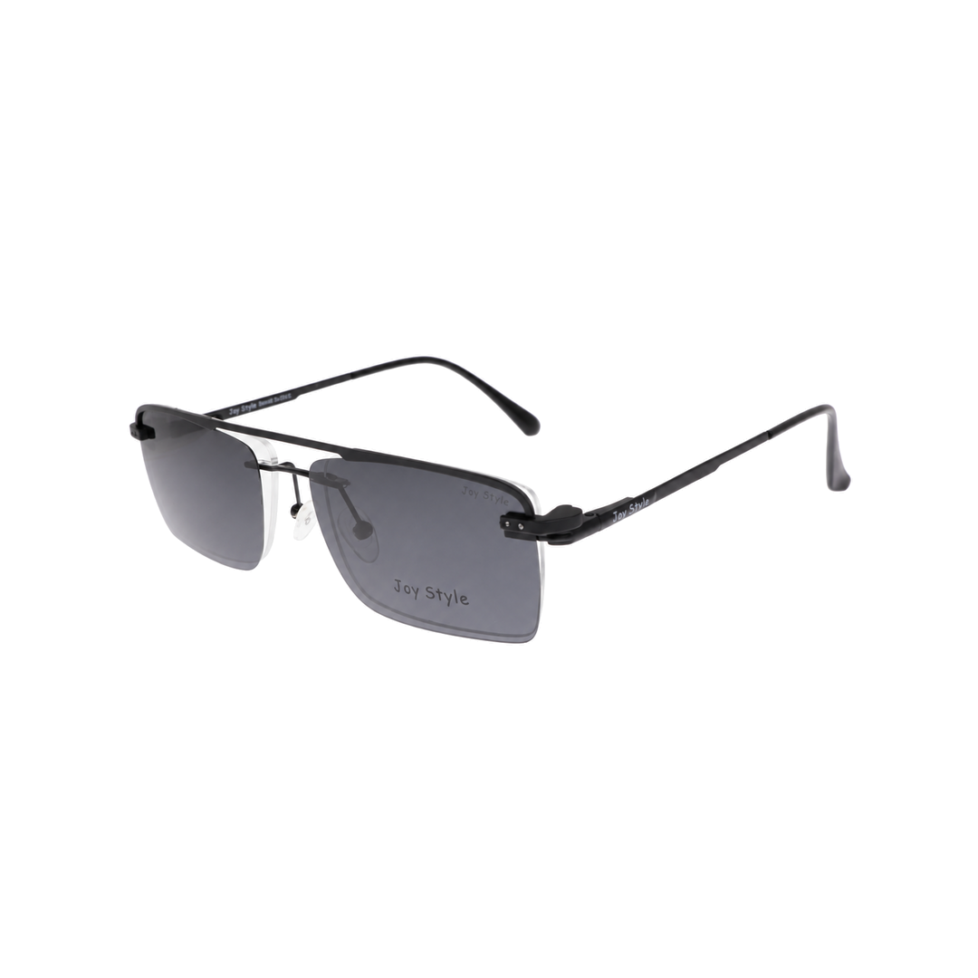 نظارة طبية للجنسين بتصميم مشبك من Joy Style، بدون إطار، شكل مربع، مقاس 54، طراز Dc3067c1clip، لون أسود مطفي