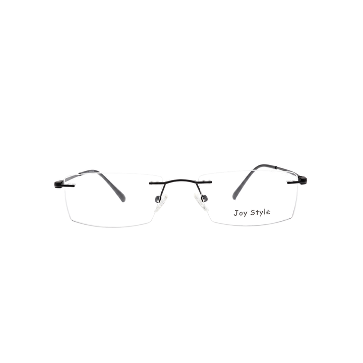 Joy Style نظارة طبية للجنسين مشبك بدون إطار شكل مربع مقاس 52 Dc3068c1clip أسود مطفي
