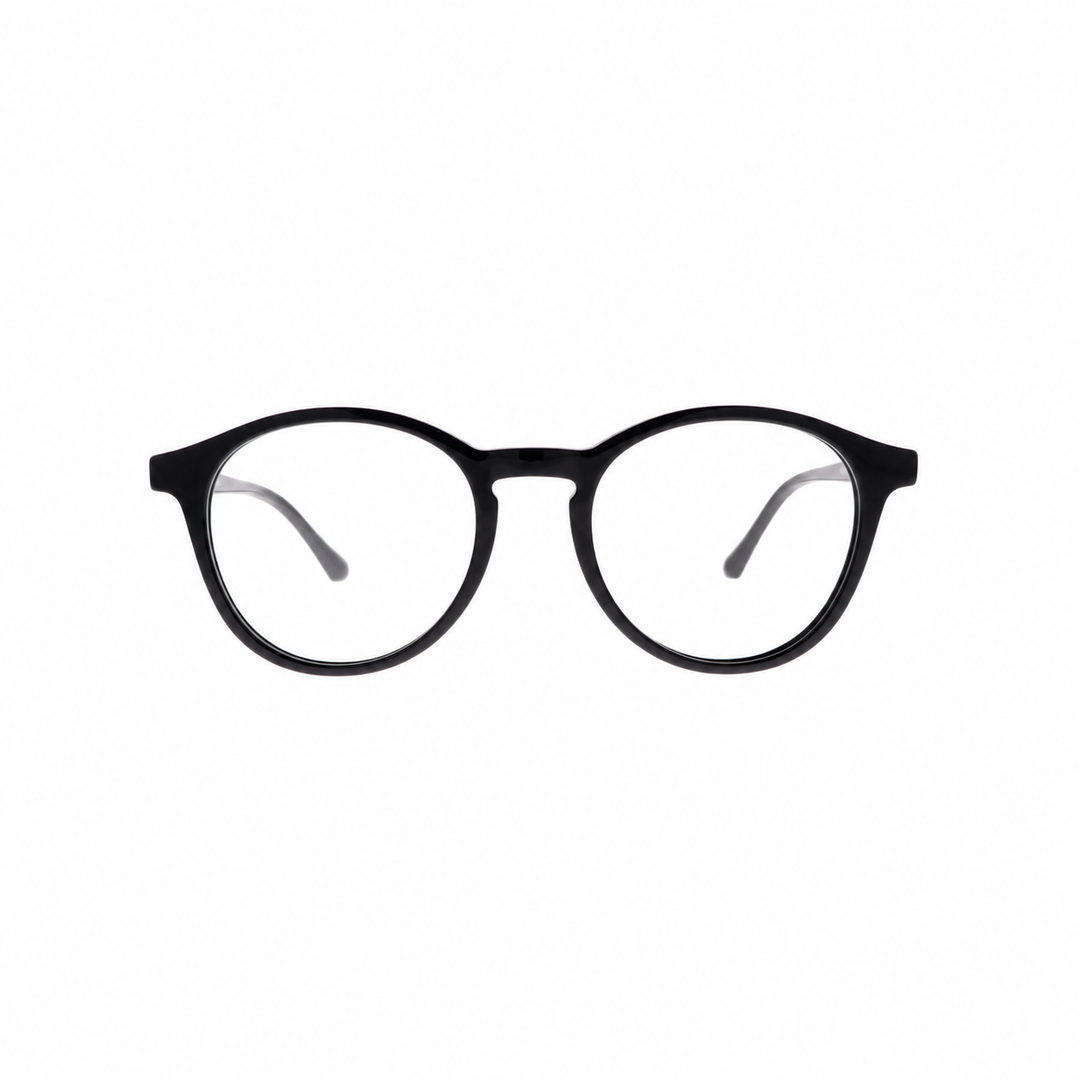 Joy Style JOYFH2297C1 black round eyeglasses front view
