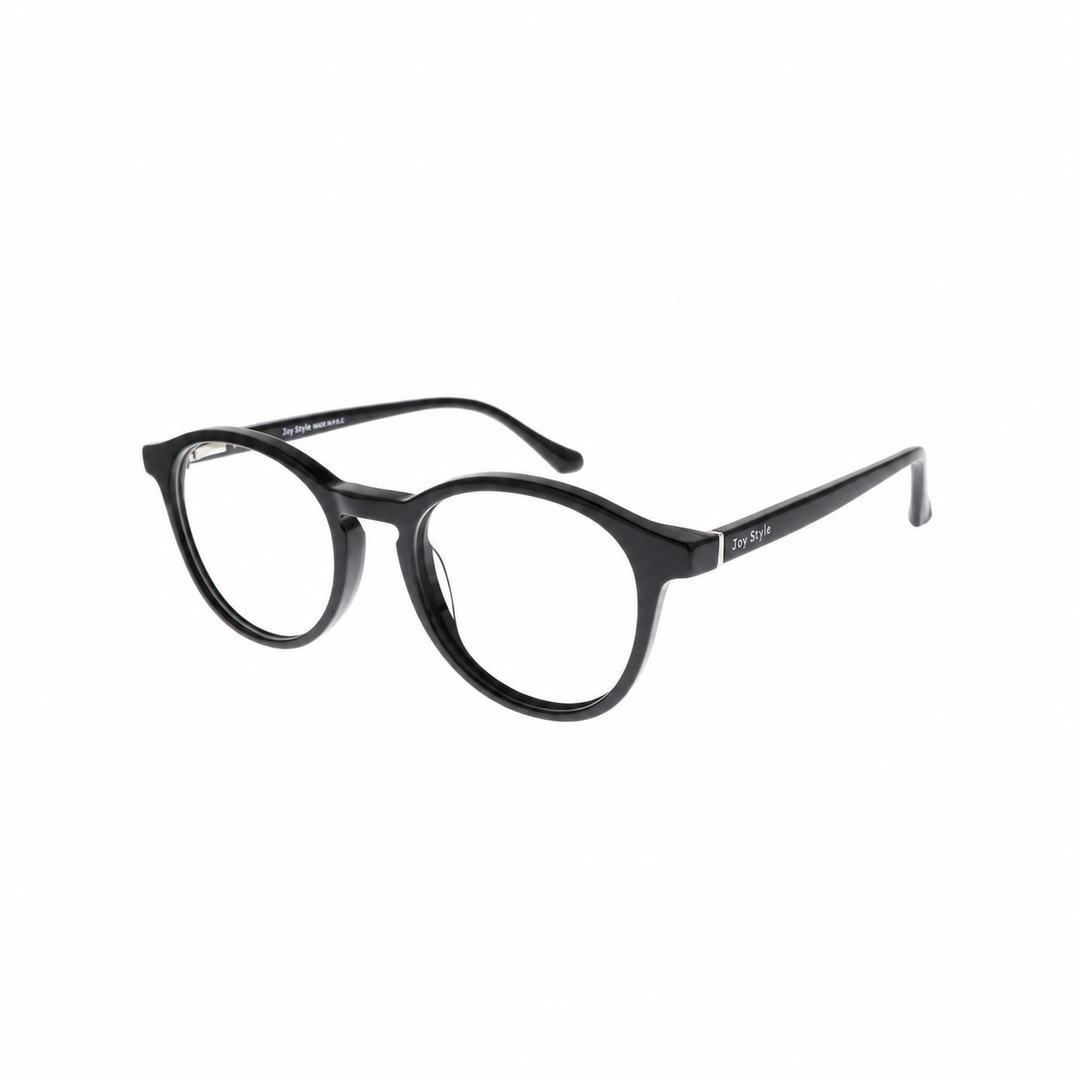 Joy Style JOYFH2297C1 black round eyeglasses angle view