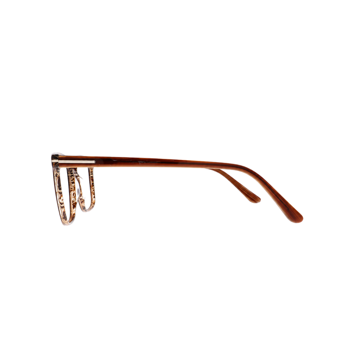 Joy Style FT5742C14 brown square eyeglasses side view