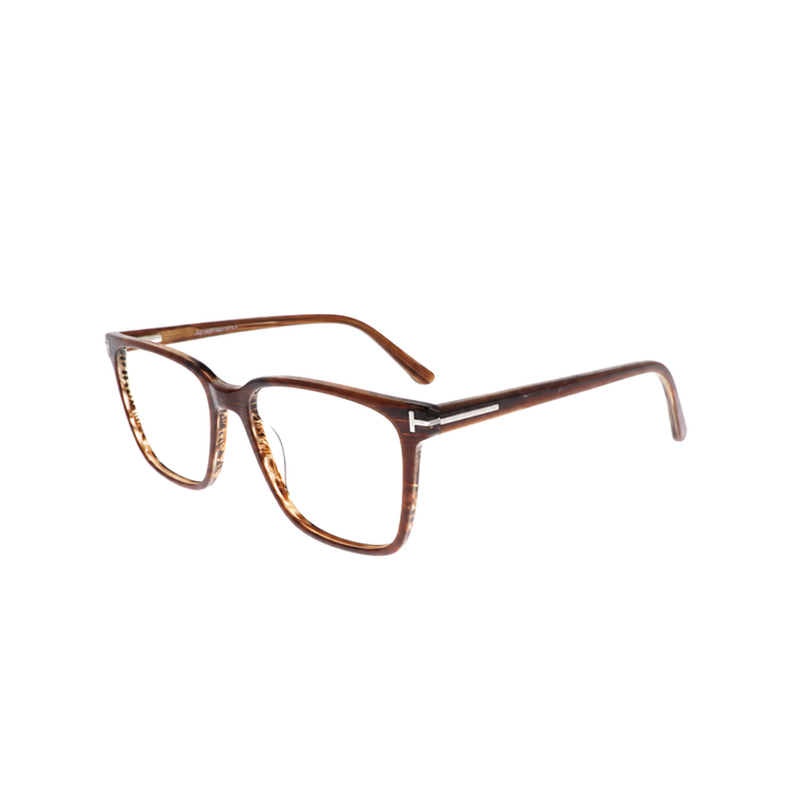 Joy Style FT5742C14 brown square eyeglasses angle view