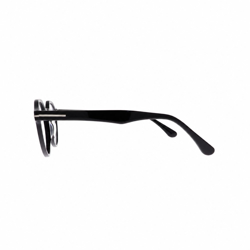 Joy Style JOYFT5761C1 black round eyeglasses side view