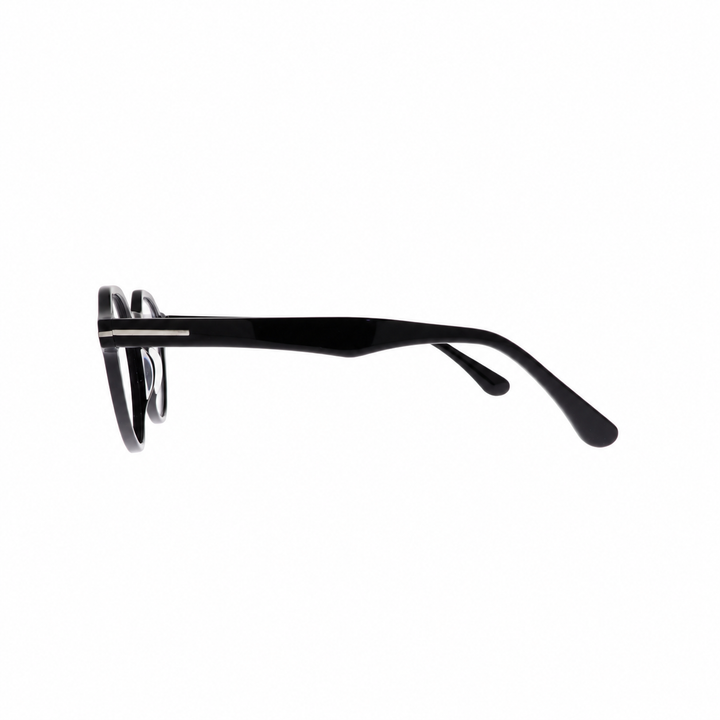 Joy Style JOYFT5761C1 black round eyeglasses side view