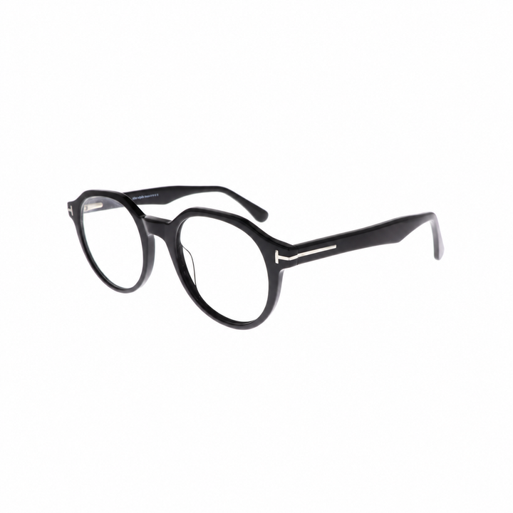 Joy Style JOYFT5761C1 black round eyeglasses angle view