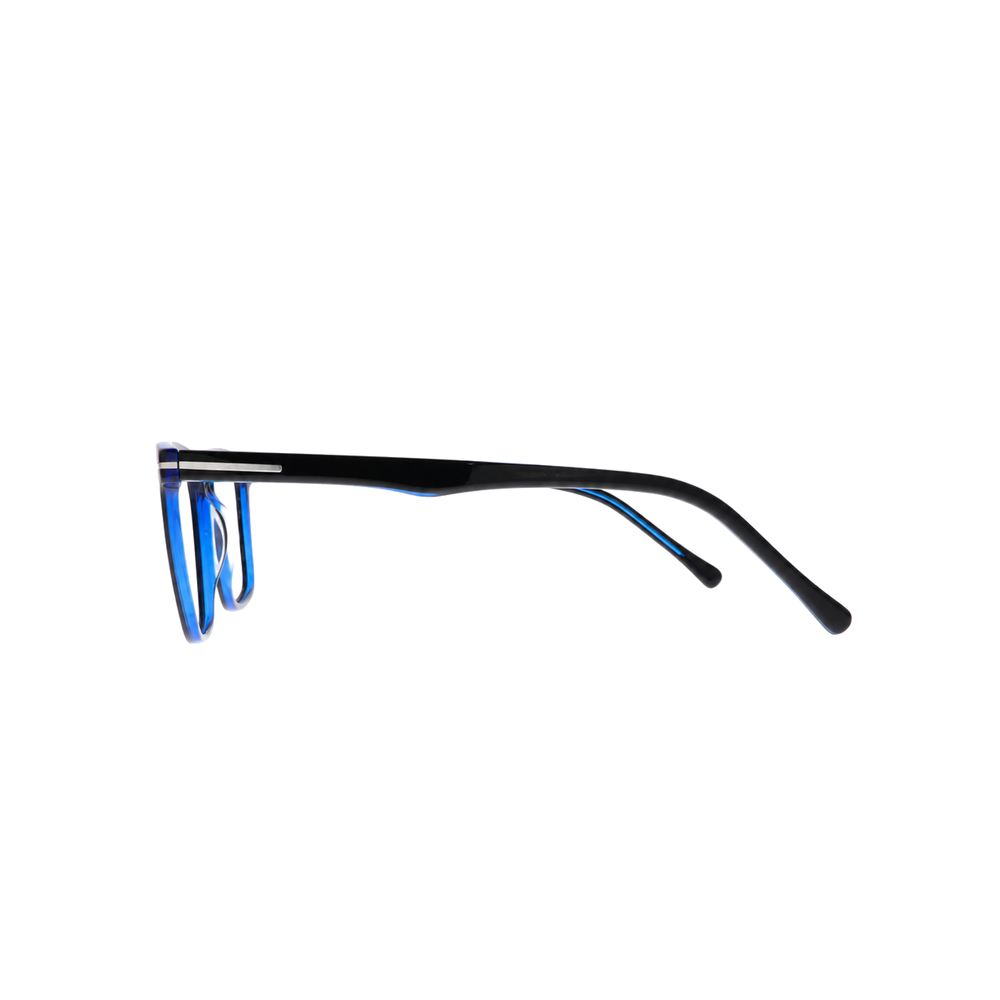 Joy Style FT5784C123 blue eyeglasses side view on white background