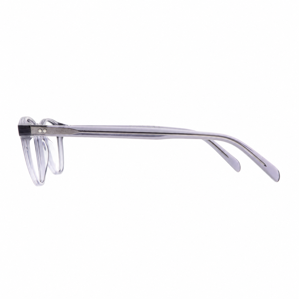 Joy Style HA76C8 grey eyeglasses side view on white background