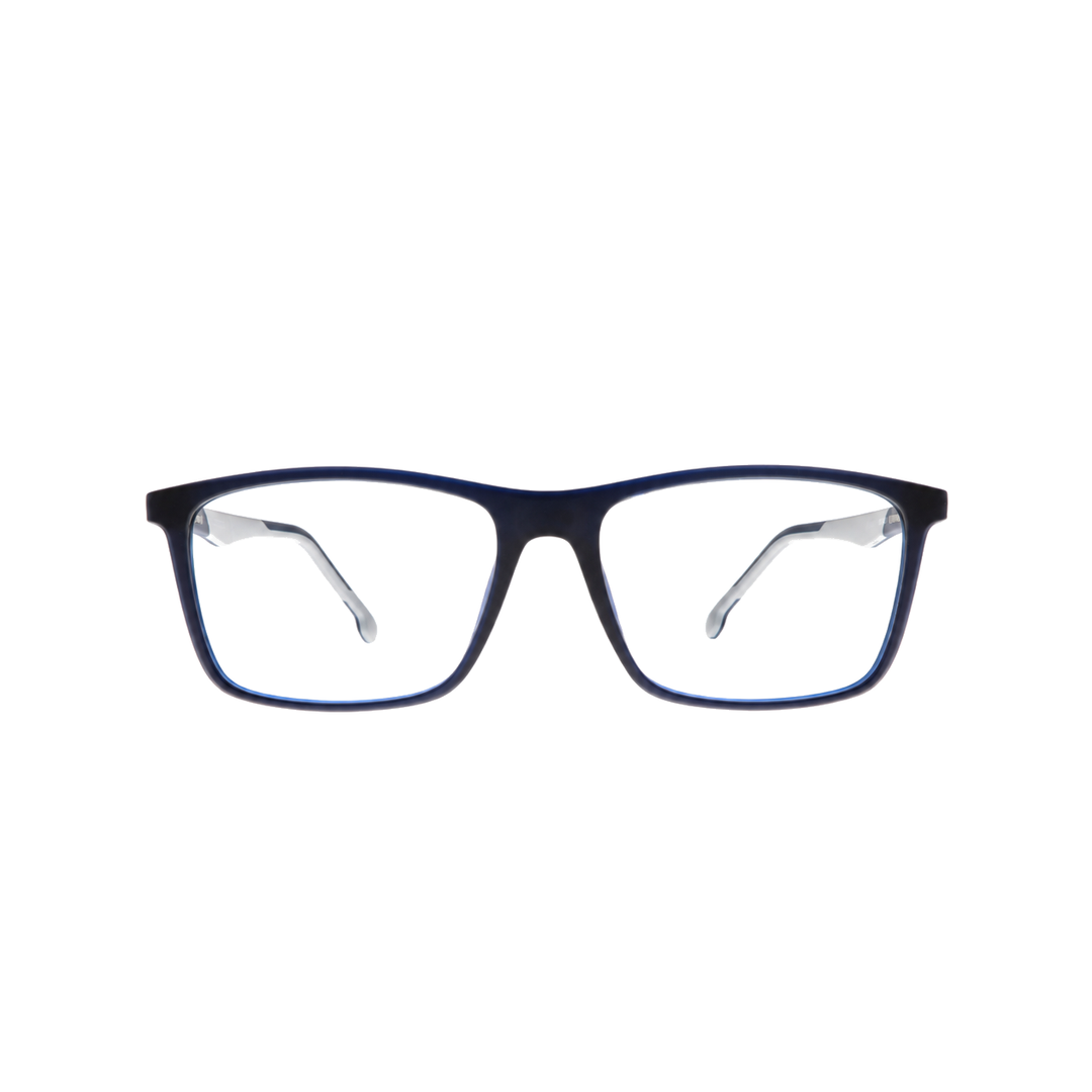 Joy Style HF101C4 blue eyeglasses front view on white background