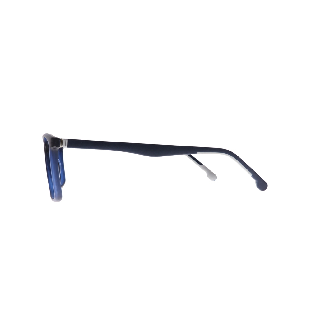 Joy Style HF101C4 blue eyeglasses side view on white background