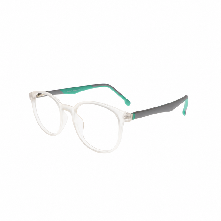 Joy Style For Unisex Eyeglasses Round Shape 49 Hf108c7 Clear White