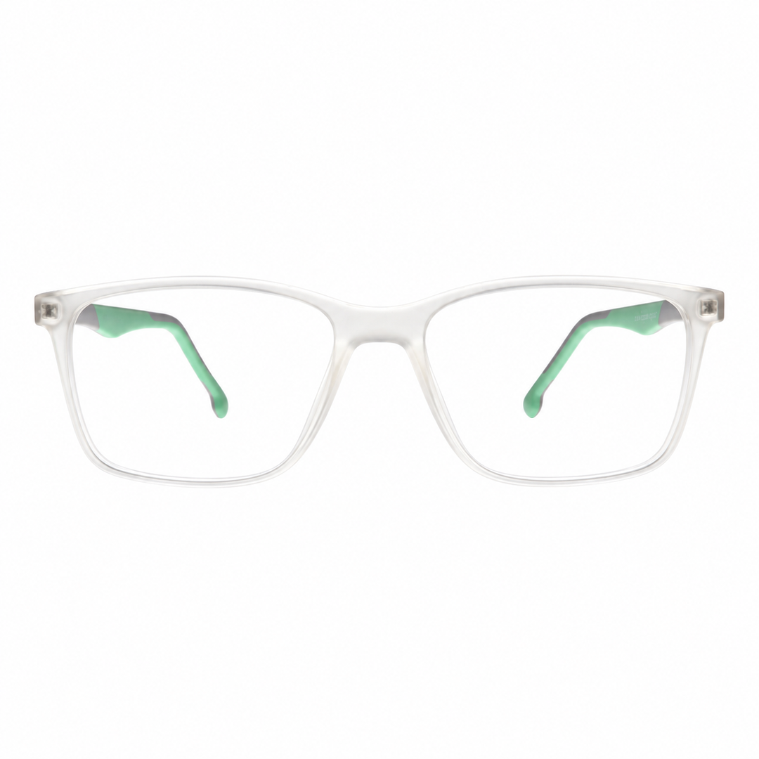 Joy Style For Unisex Eyeglasses Square Shape Size 52 Hf110c7 Clear White