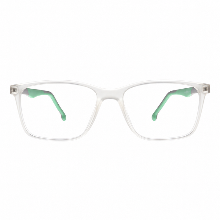 Joy Style For Unisex Eyeglasses Square Shape Size 52 Hf110c7 Clear White
