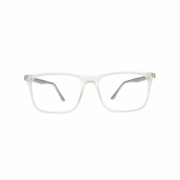 Joy Style JOYHF306C7 clear white eyeglasses front view on pure white background