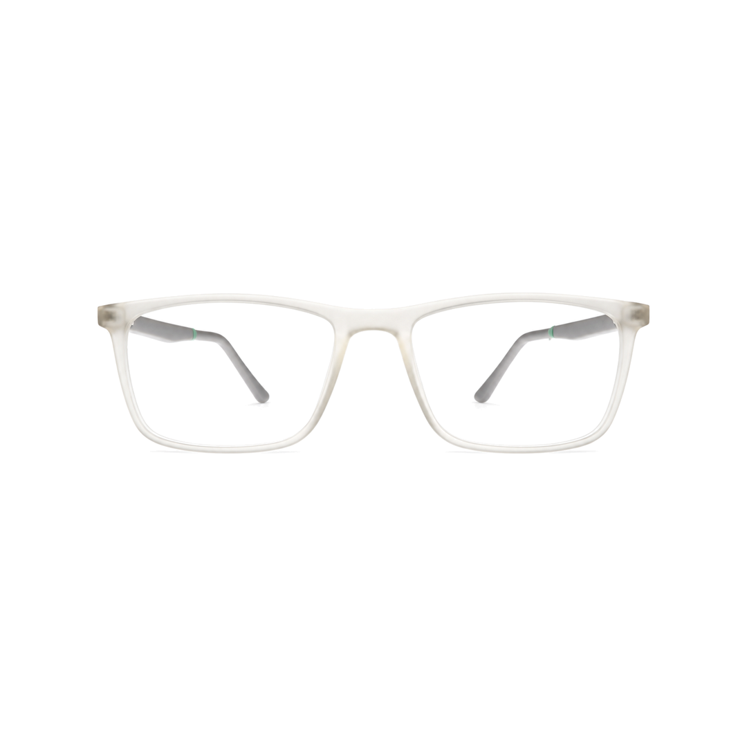 Joy Style JOYHF309C7 clear white eyeglasses front view on white background
