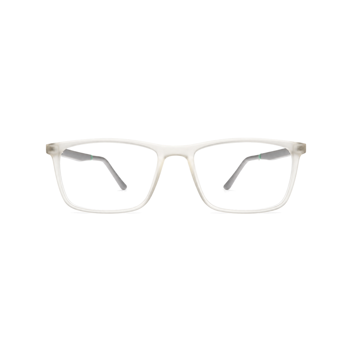 Joy Style JOYHF309C7 clear white eyeglasses front view on white background