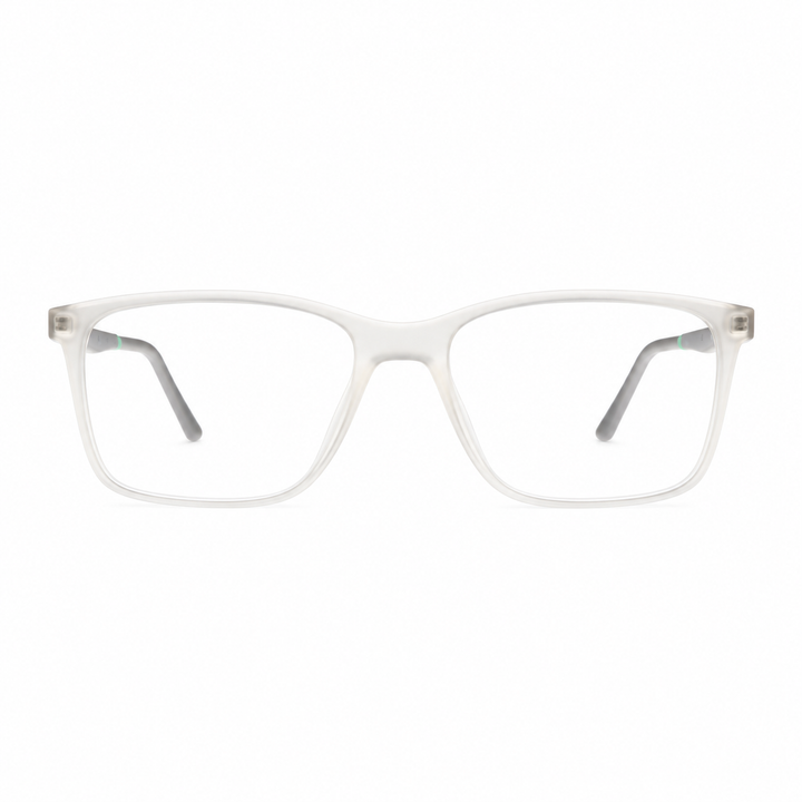 Joy Style For Unisex Eyeglasses Square Shape Size 52 Hf310c7 Clear White