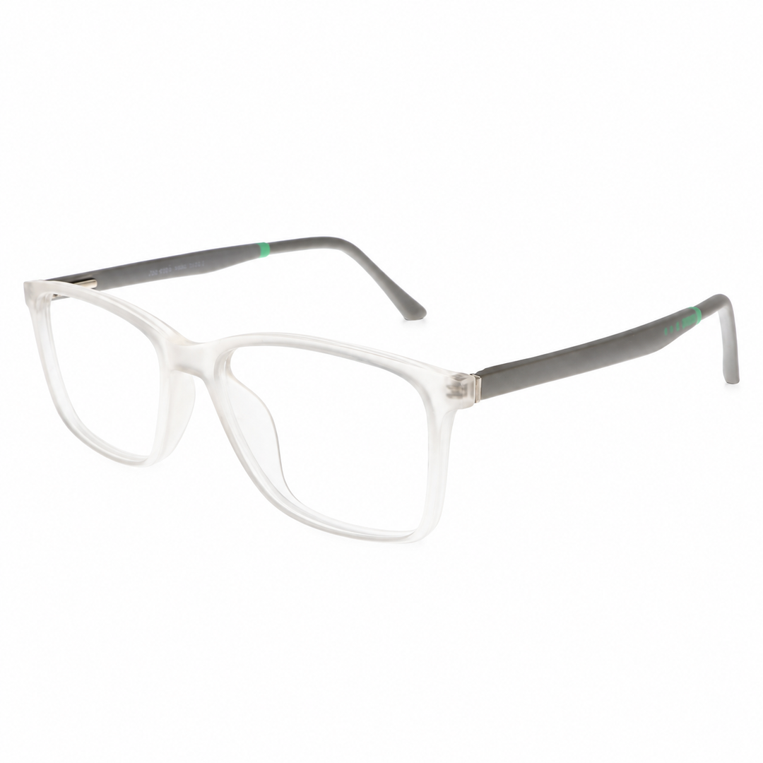 Joy Style For Unisex Eyeglasses Square Shape Size 52 Hf310c7 Clear White