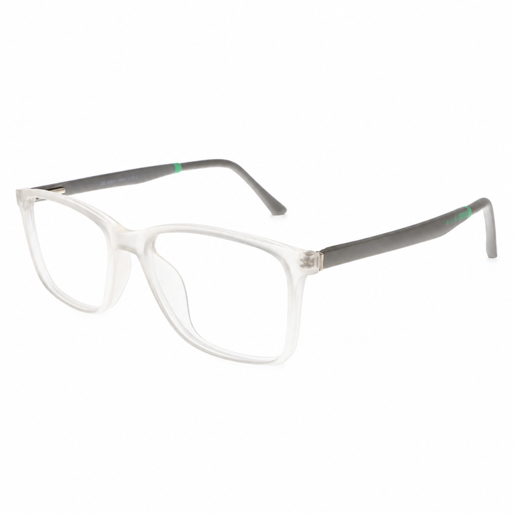 Joy Style For Unisex Eyeglasses Square Shape Size 52 Hf310c7 Clear White
