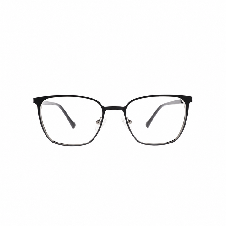 Joy Style For Unisex Metal Eyeglasses Square Shape 50 Hy526c1 Matte Black