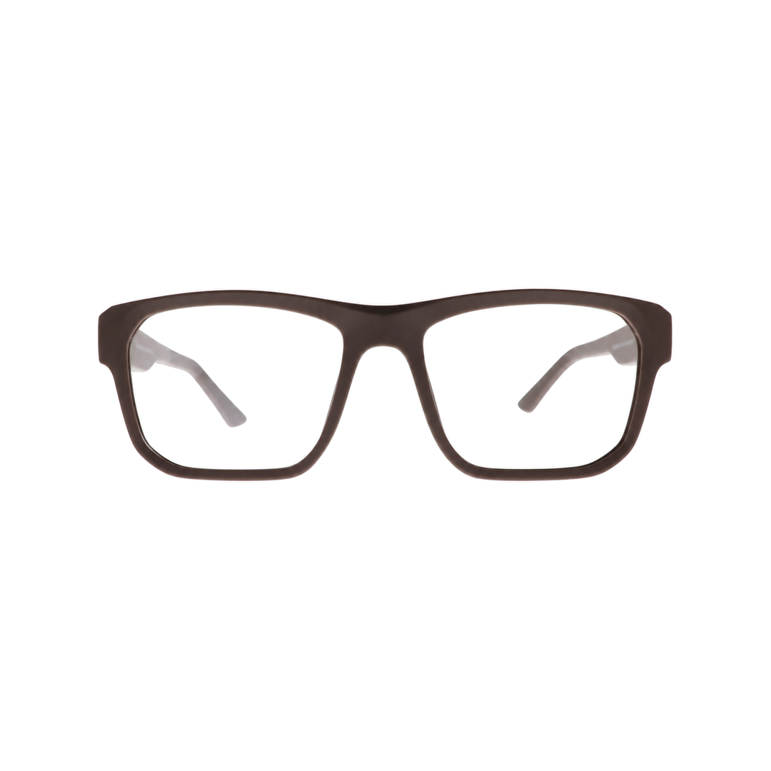 Joy Style JOYOLD0049TC5 matte brown eyeglasses front view on white background
