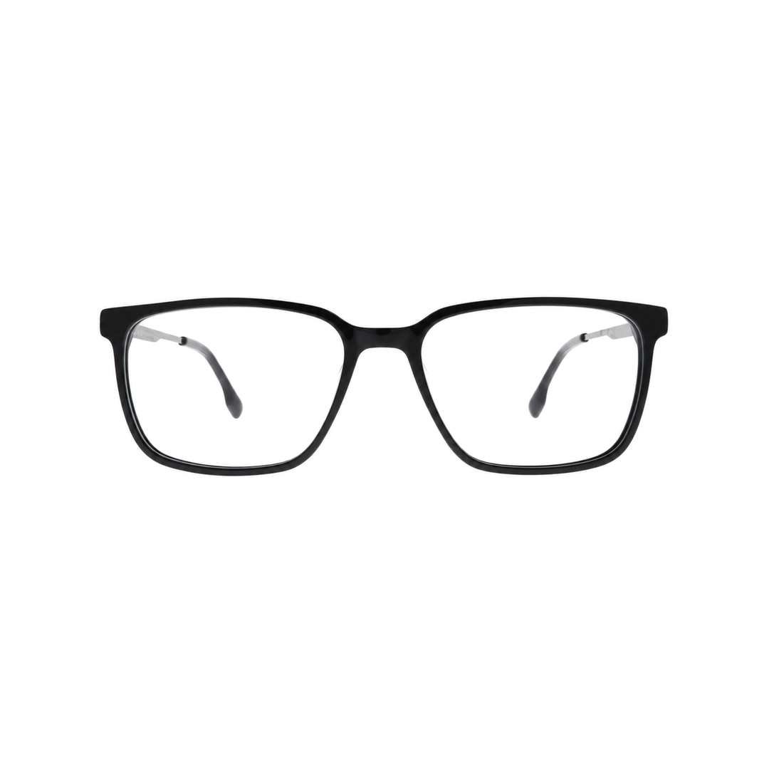 Joy Style JOYOLD1339AC1 black eyeglasses front view on white background