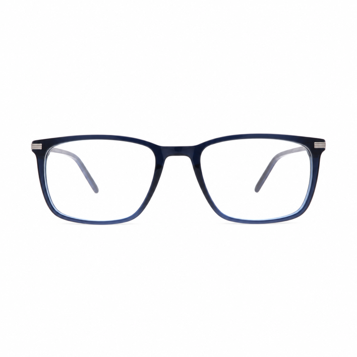 Joy Style JOYOLD1936AC4 blue eyeglasses front view on pure white background