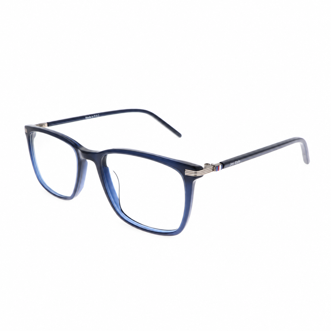 Joy Style JOYOLD1936AC4 blue eyeglasses angle view on pure white background