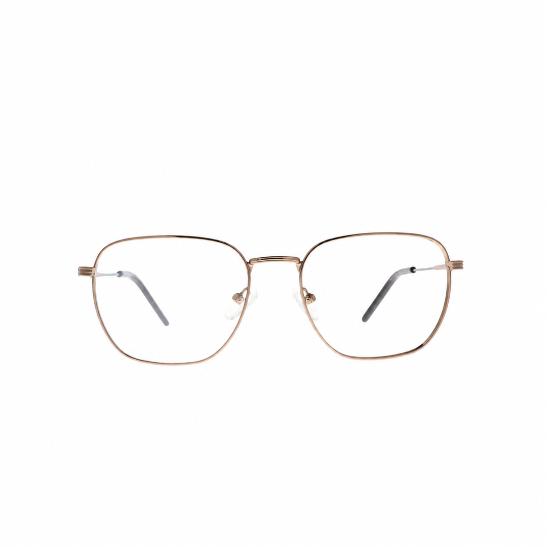 Joy Style For Unisex Metal Eyeglasses Square Shape 54 Old2112mc5 Brown