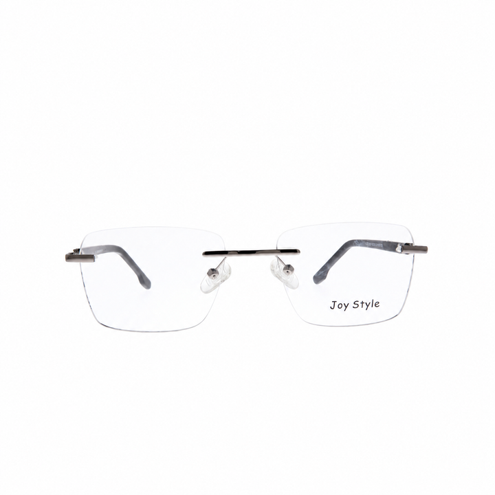 Joy Style For Unisex Eyeglasses Rimless Square Shape Size 52 Old2214mc3 Silver Black