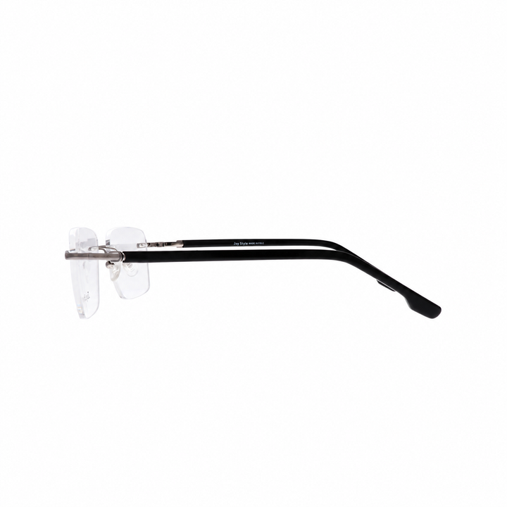 Joy Style For Unisex Eyeglasses Rimless Square Shape Size 52 Old2214mc3 Silver Black