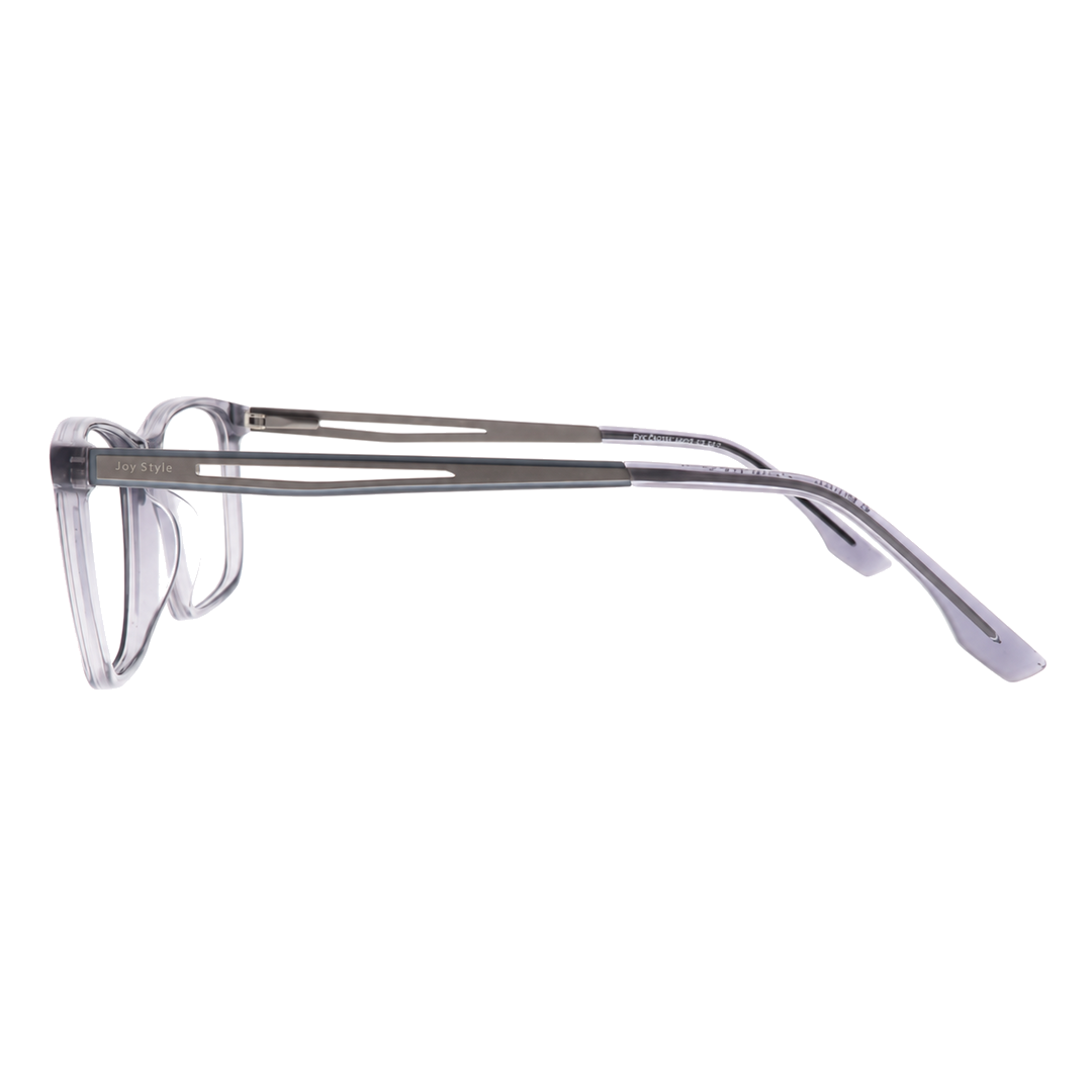 Joy Style JOYOLD6718AC3 grey eyeglasses side view on white background