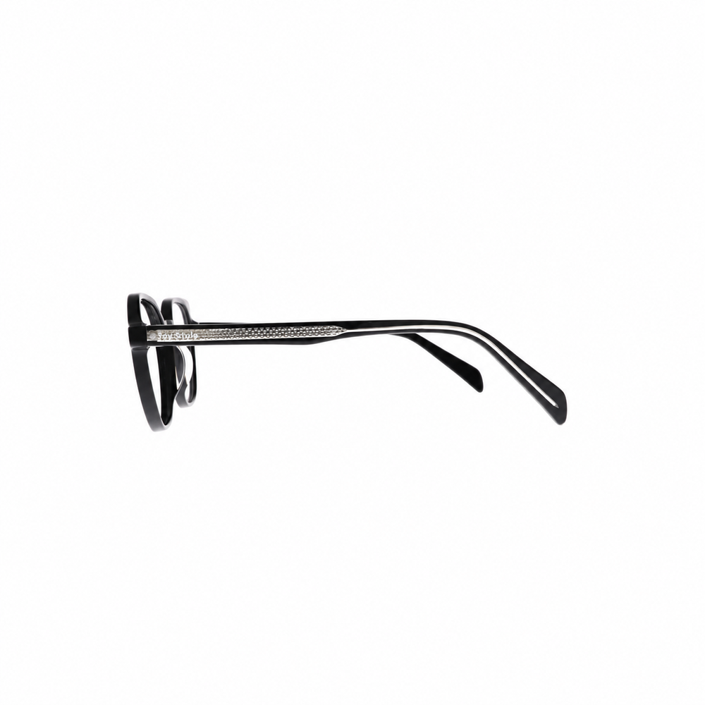 Joy Style OLD8296AC1 black eyeglasses side view on white background