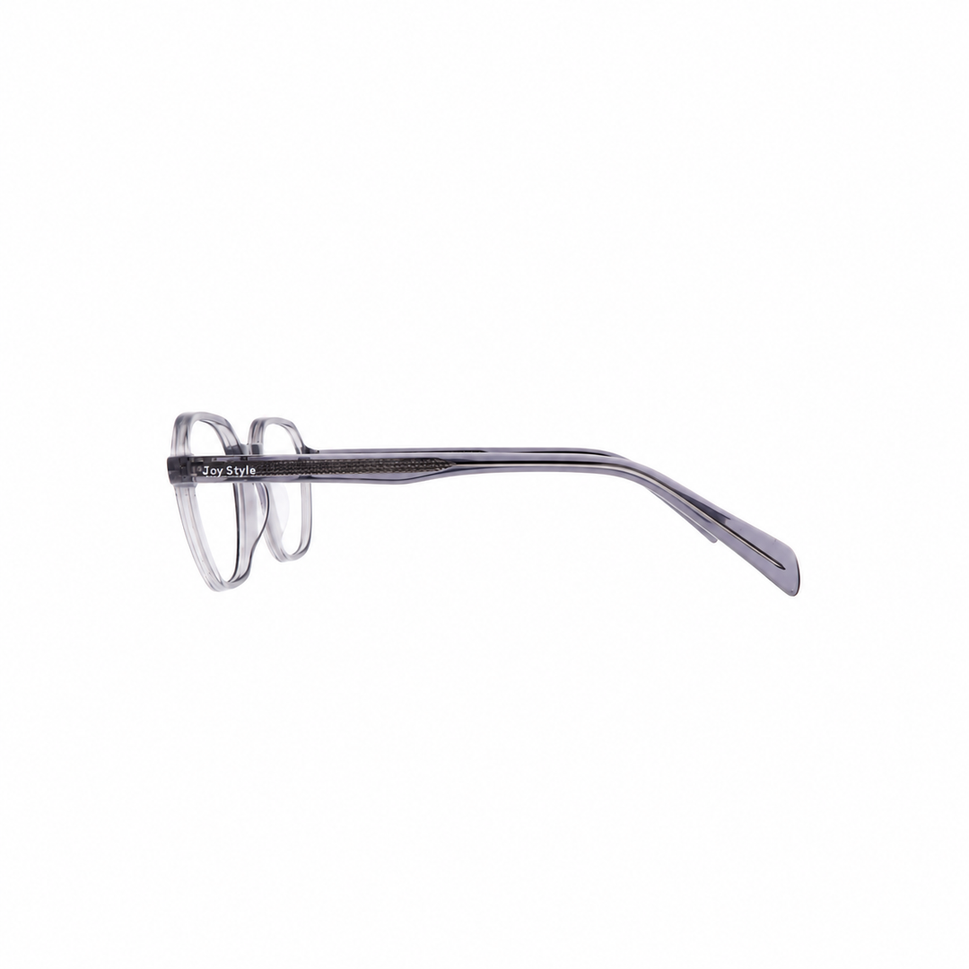 Joy Style OLD8296AC2 grey eyeglasses side view on white background