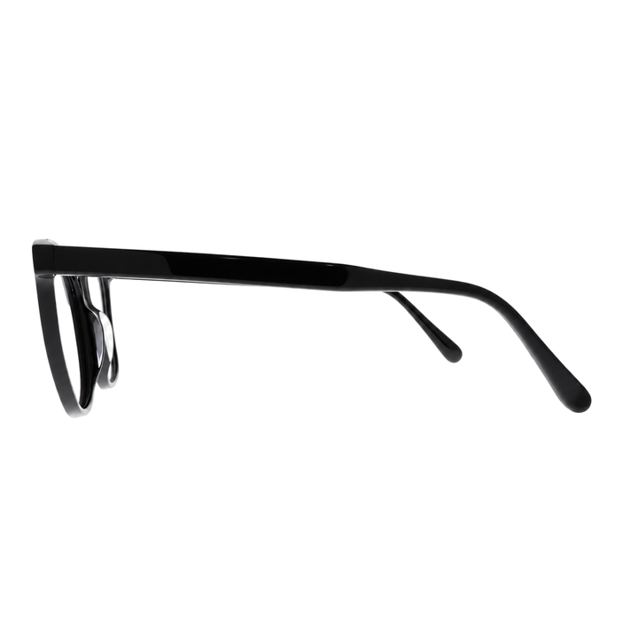 Joy Style JOYRDA10149C1 black eyeglasses side view on white background