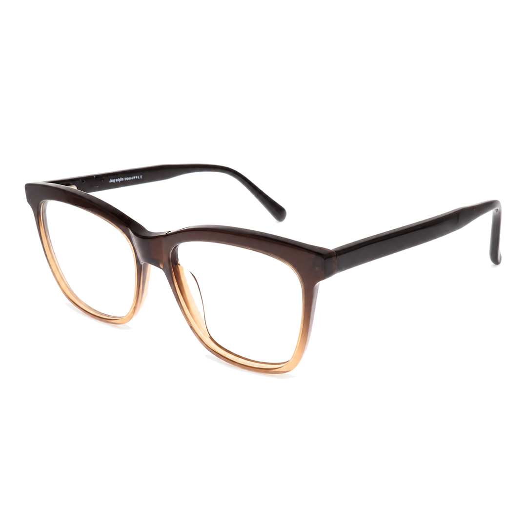 Joy Style For Unisex Eyeglasses Square Shape Size 54 Rda10149c4 Brown