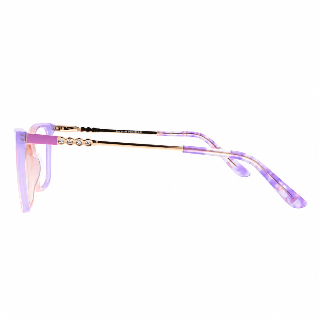 Joy Style ZF35109C4 violet pink eyeglasses side view on white background