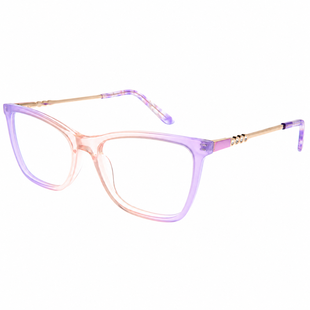 Joy Style ZF35109C4 violet pink eyeglasses angle view on white background