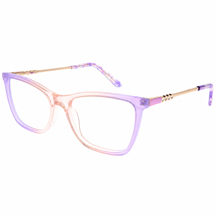 Joy Style ZF35109C4 violet pink eyeglasses angle view on white background