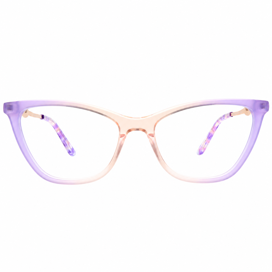 Joy Style For Women's Eyeglasses Cat Eye Size 53 Zf35110c4 Violet Pink