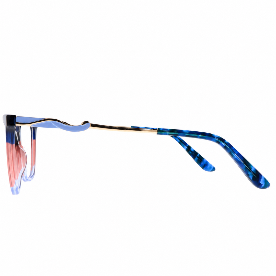 Joy Style For Women's Eyeglasses Cat Eye Size 53 Zf35110c6 Blue Pink Gradient
