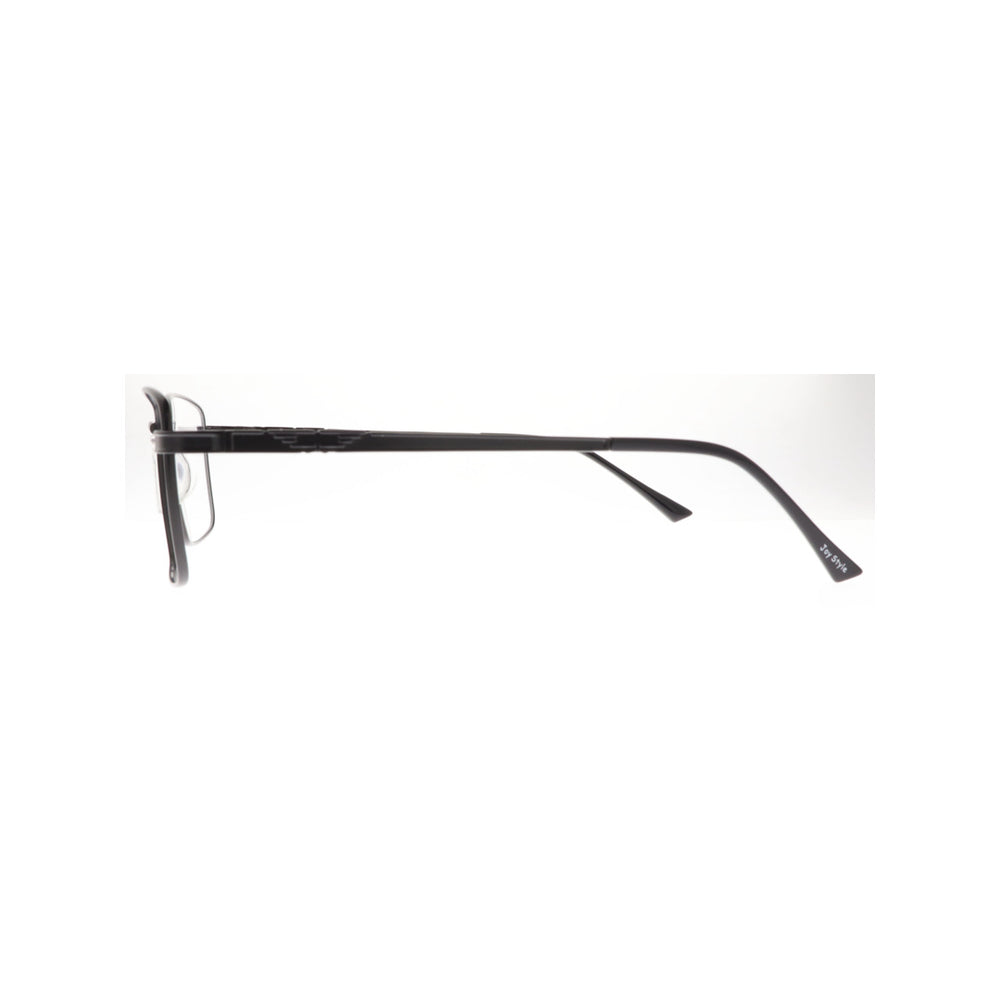 Joy Style For Men Metal Eyeglasses Rectangular Shape Size 50 8870c5 Matte Black